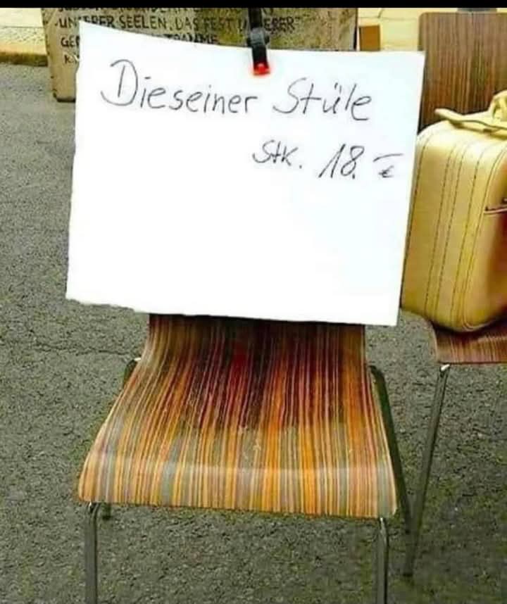 der Stuhl - krzesło, stolec