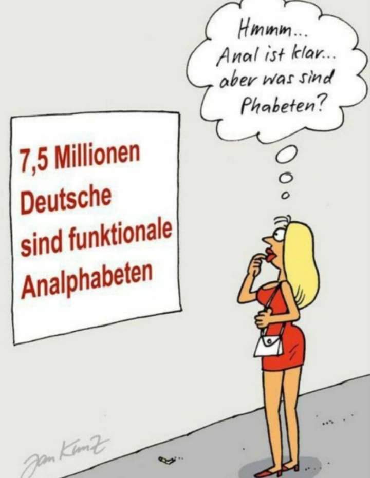 Analphabet der - analfabeta