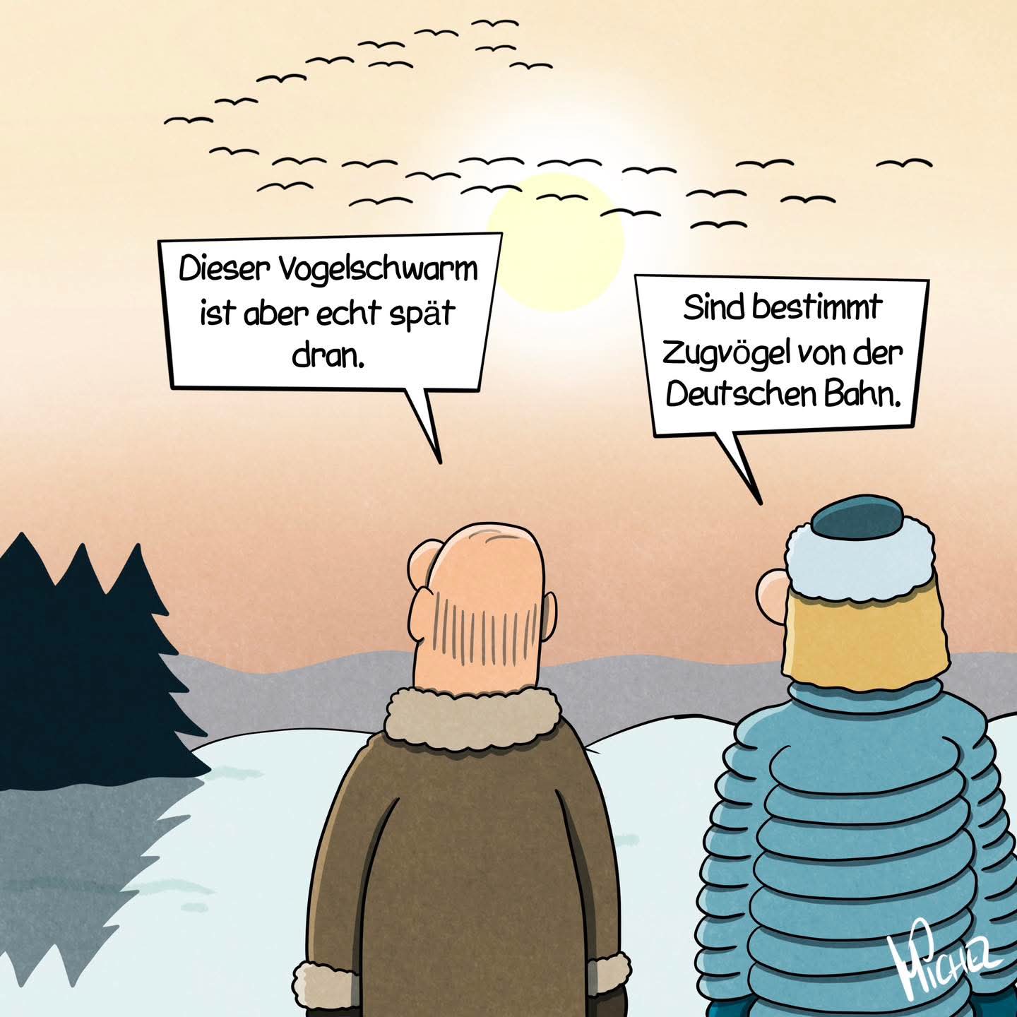 der Vogelschwarm - rój ptaków