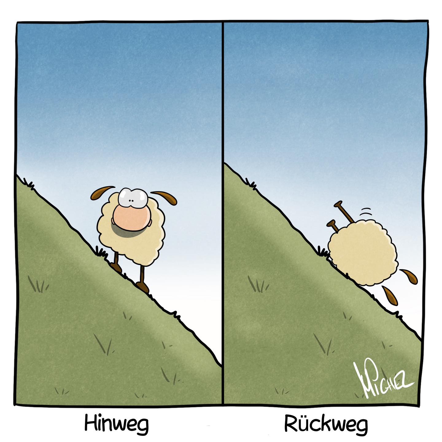 hinweg - stąd, od, precz