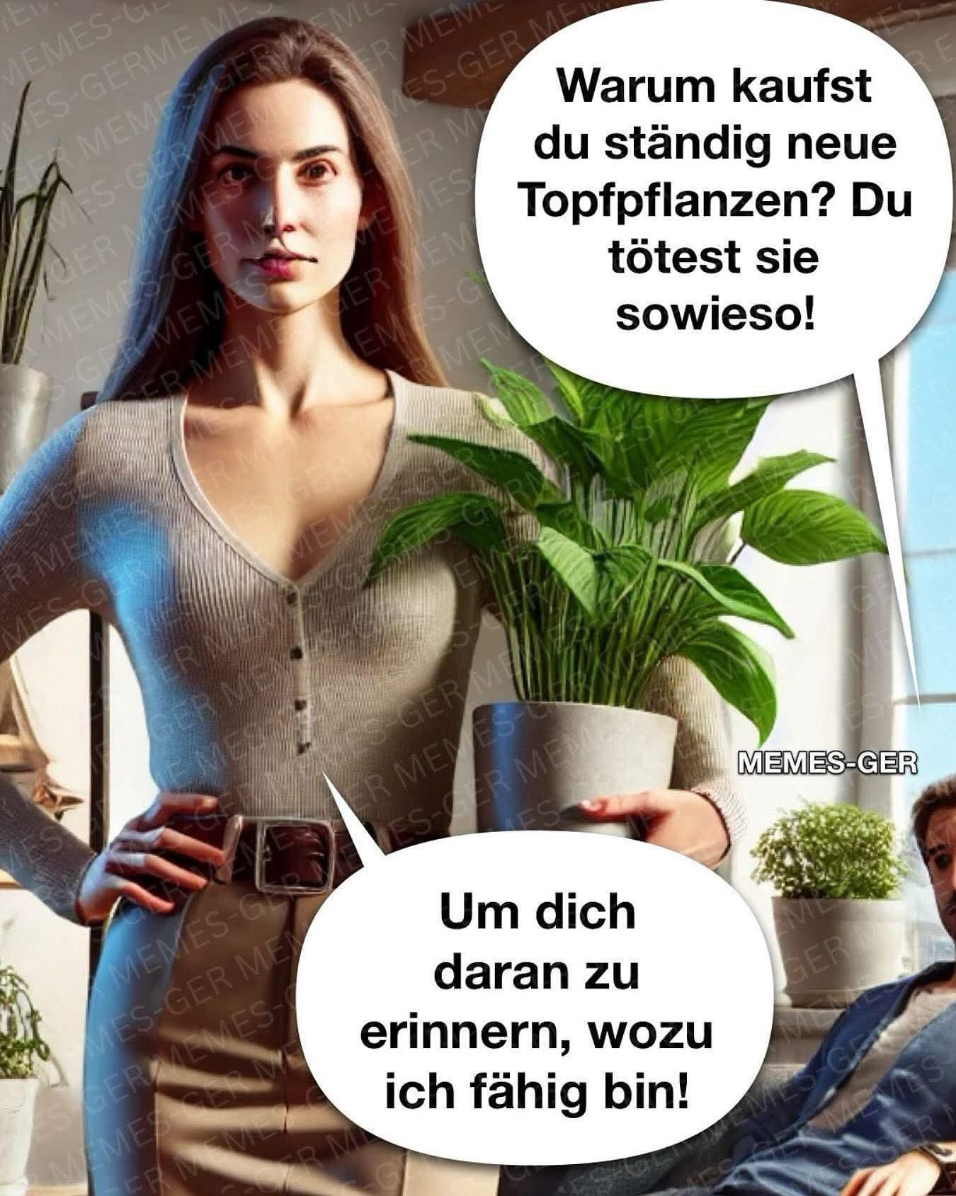 die Topfpflanze - roślina doniczkowa